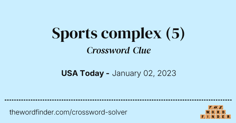 Sports complex crossword clue image