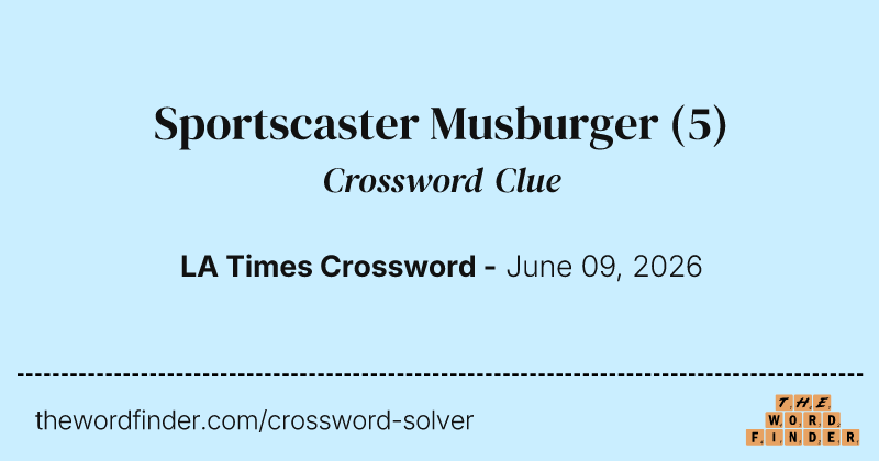 Sportscaster Musburger crossword clue image