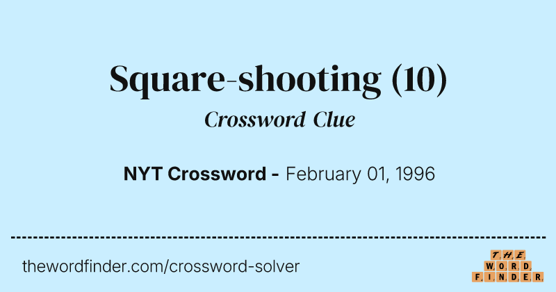 Square-shooting crossword clue image