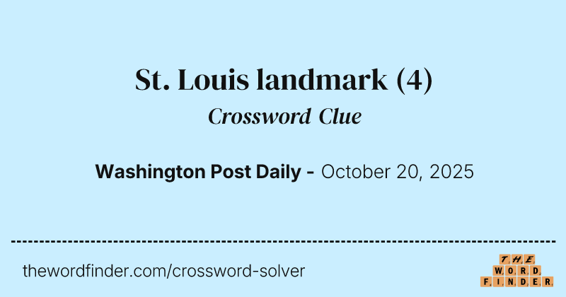 St. Louis landmark crossword clue image