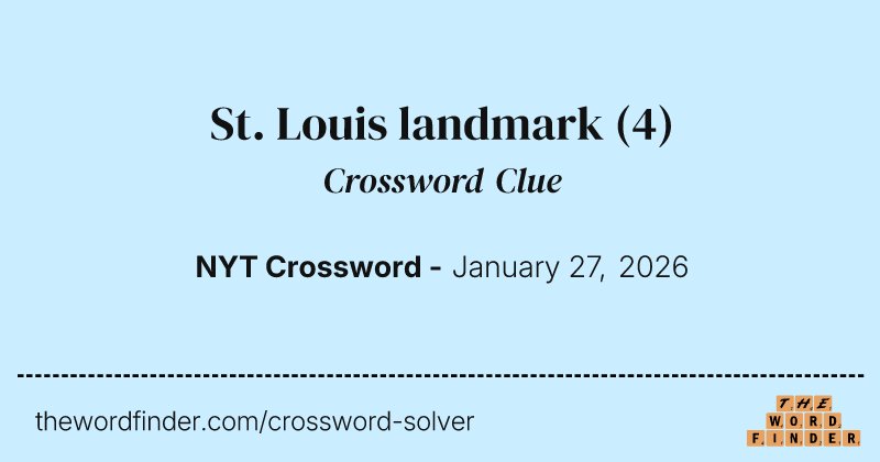 St. Louis landmark crossword clue image