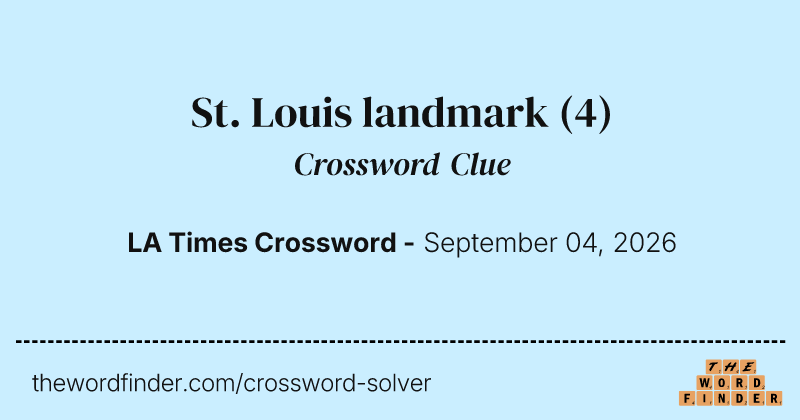 St. Louis landmark crossword clue image