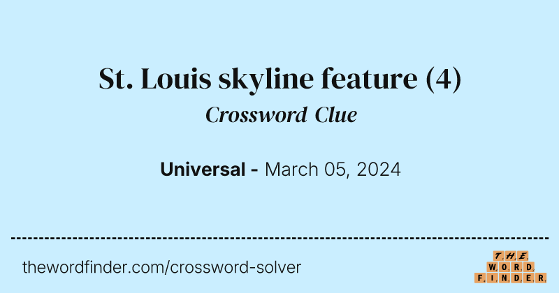 St. Louis skyline feature crossword clue image