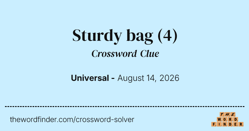 Sturdy bag crossword clue image