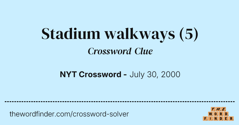 Stadium walkways crossword clue image