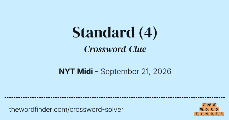 Standard crossword clue image