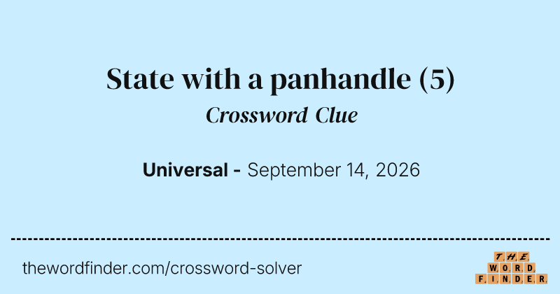 State with a panhandle crossword clue image