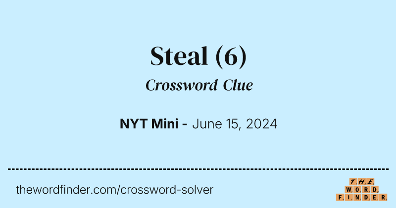 Steal crossword clue image
