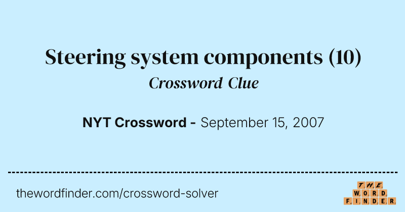 Steering system components crossword clue image