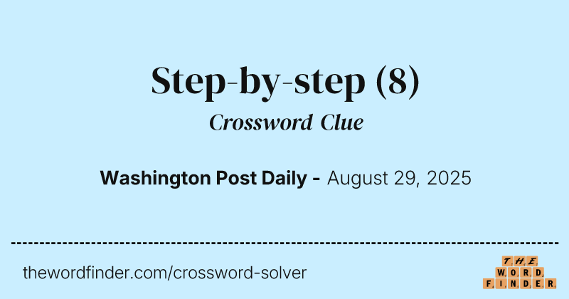 Step-by-step crossword clue image