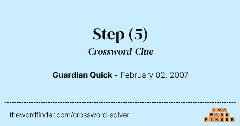 Step crossword clue image
