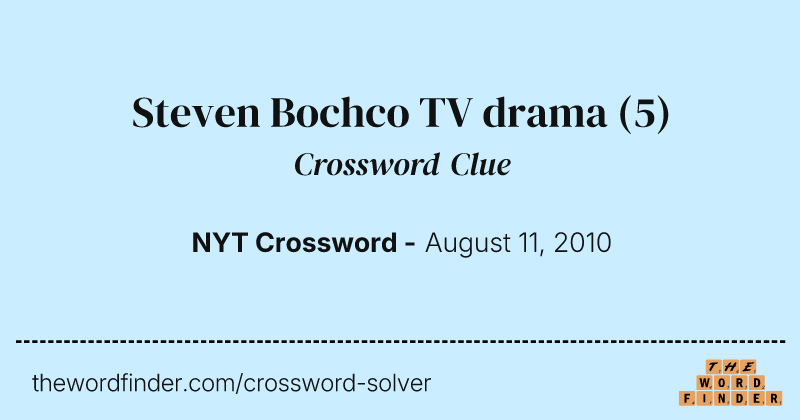 Steven Bochco TV drama crossword clue image