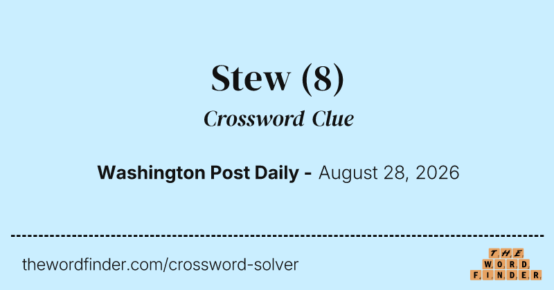 Stew crossword clue image