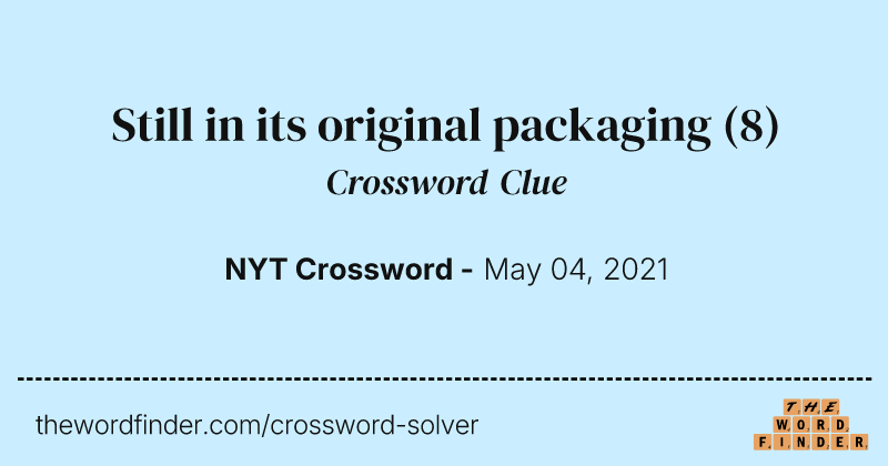 Still in its original packaging crossword clue image