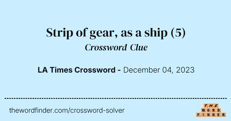 Strip of gear, as a ship crossword clue image