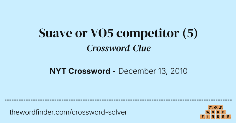 Suave or VO5 competitor crossword clue image