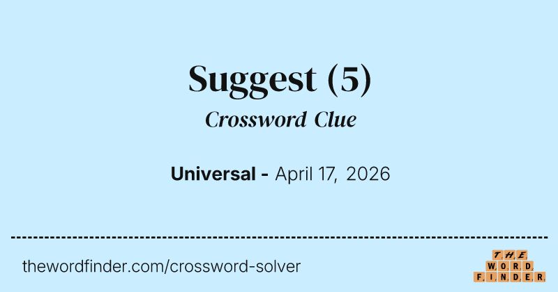 Suggest crossword clue image