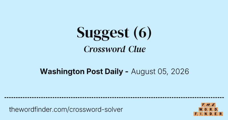 Suggest crossword clue image