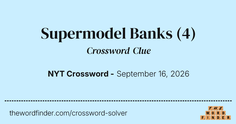 Supermodel Banks crossword clue image