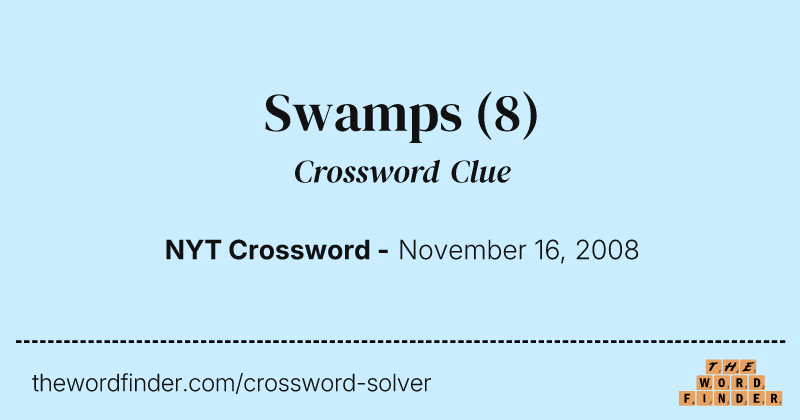 Swamps crossword clue image