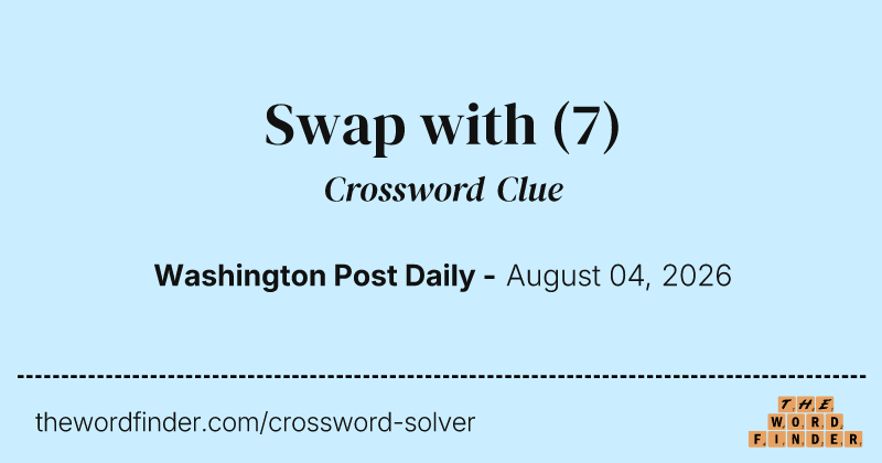 Swap with crossword clue image