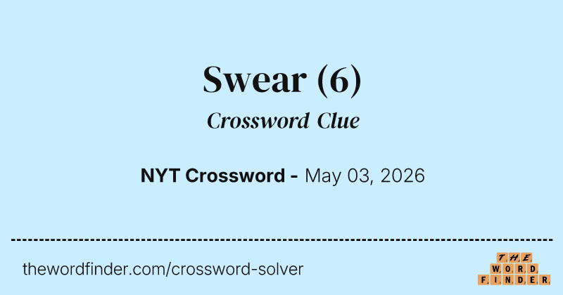 Swear crossword clue image
