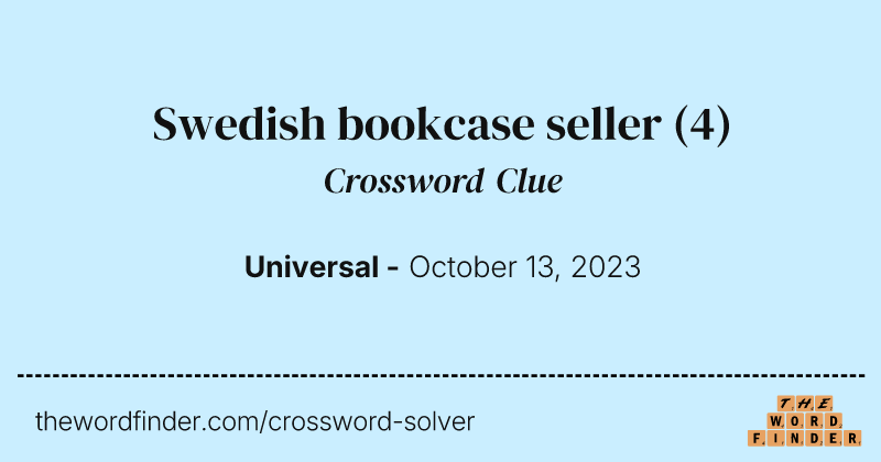 Swedish bookcase seller crossword clue image