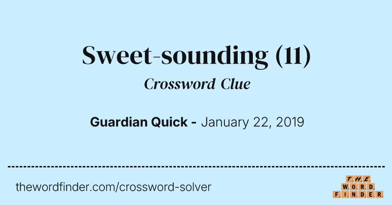 Sweet-sounding crossword clue image