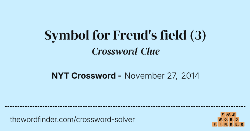 Symbol for Freud's field crossword clue image