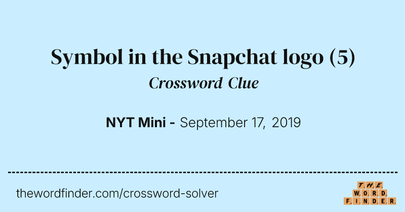 Symbol in the Snapchat logo crossword clue image