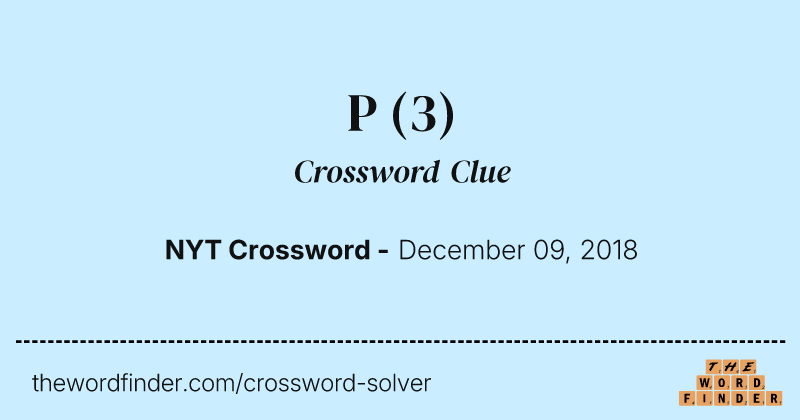 P crossword clue image