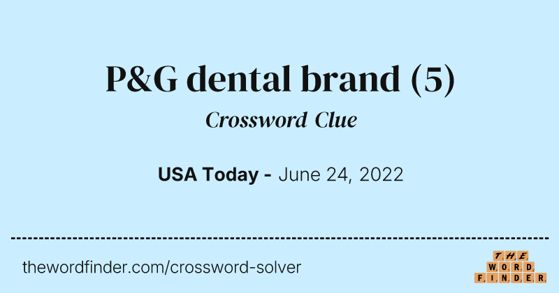 P&G dental brand crossword clue image