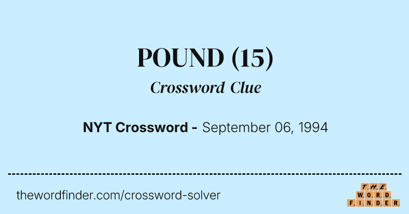 POUND crossword clue image