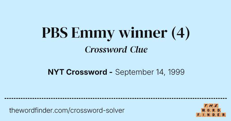 PBS Emmy winner crossword clue image