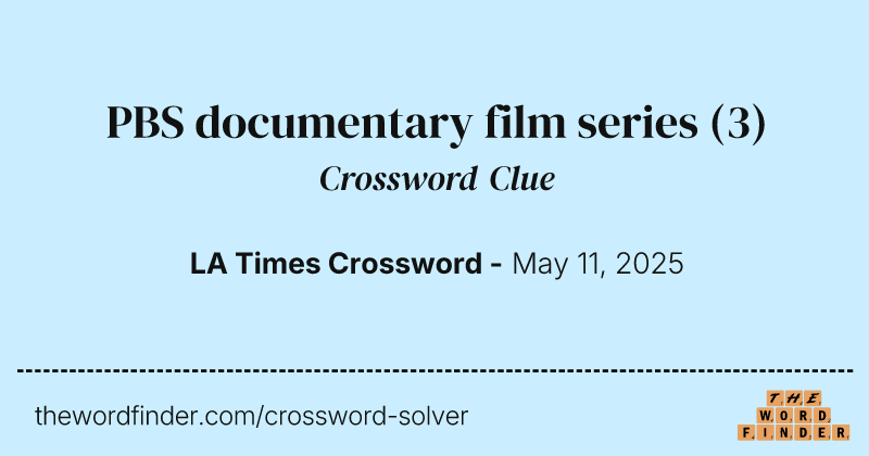 PBS documentary film series crossword clue image