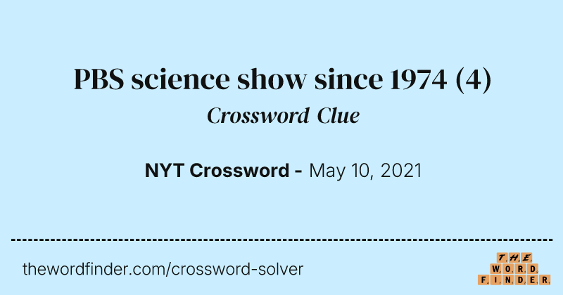 PBS science show since 1974 crossword clue image