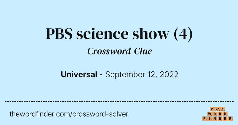 PBS science show crossword clue image