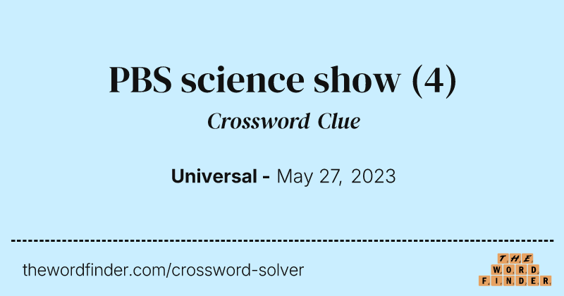 PBS science show crossword clue image