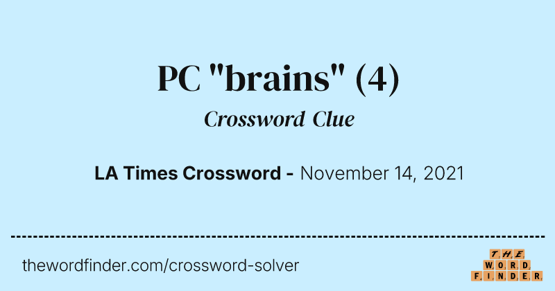 PC "brains" crossword clue image