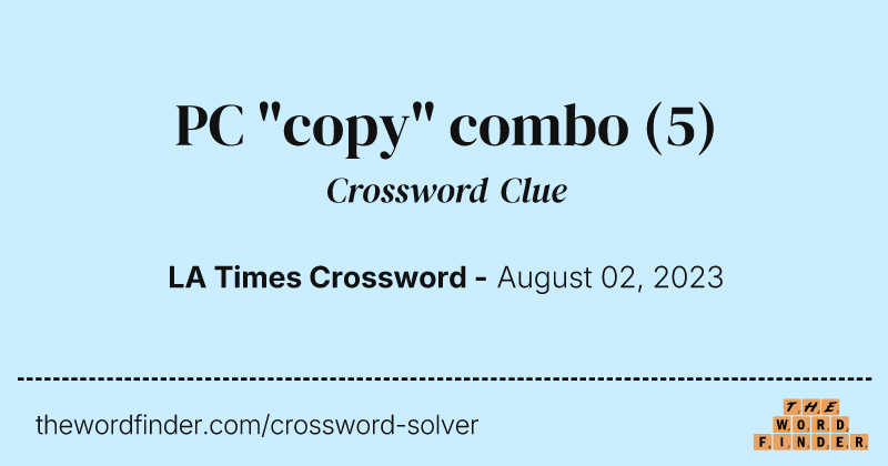 PC "copy" combo crossword clue image