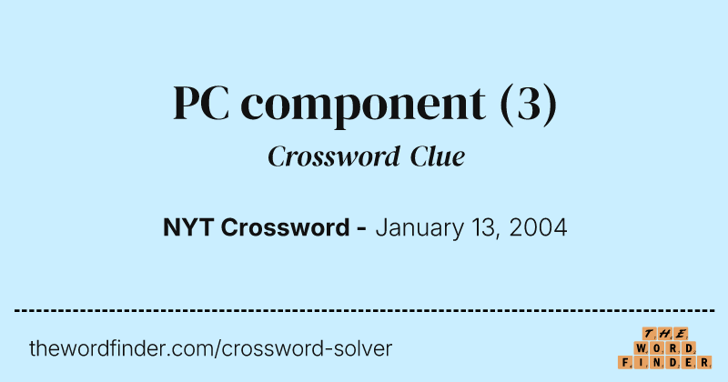 PC component crossword clue image