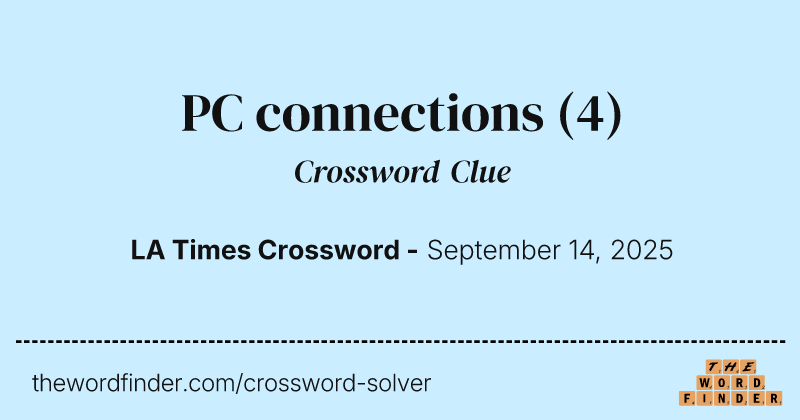 PC connections crossword clue image