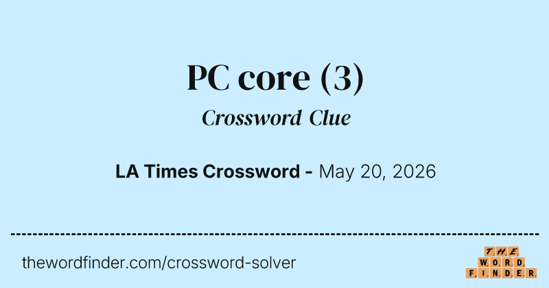 PC core crossword clue image