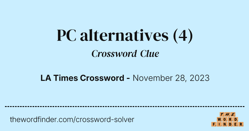 PC alternatives crossword clue image