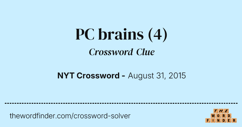 PC brains crossword clue image