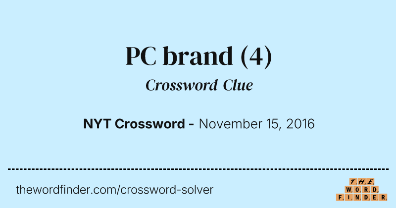 PC brand crossword clue image