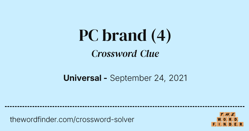 PC brand crossword clue image