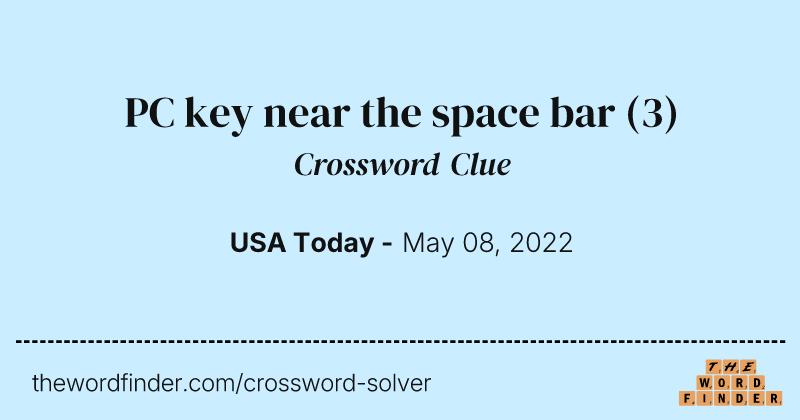 PC key near the space bar crossword clue image