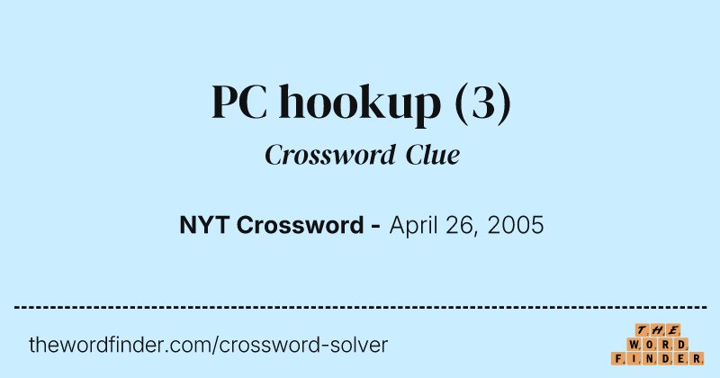 PC hookup crossword clue image