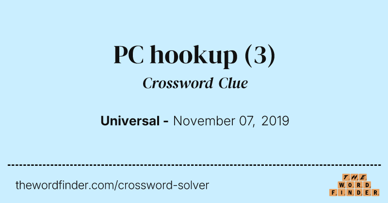 PC hookup crossword clue image